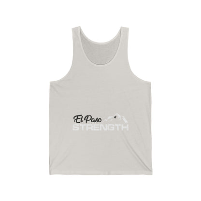 El Paso Black Strength White Unisex Jersey Tank