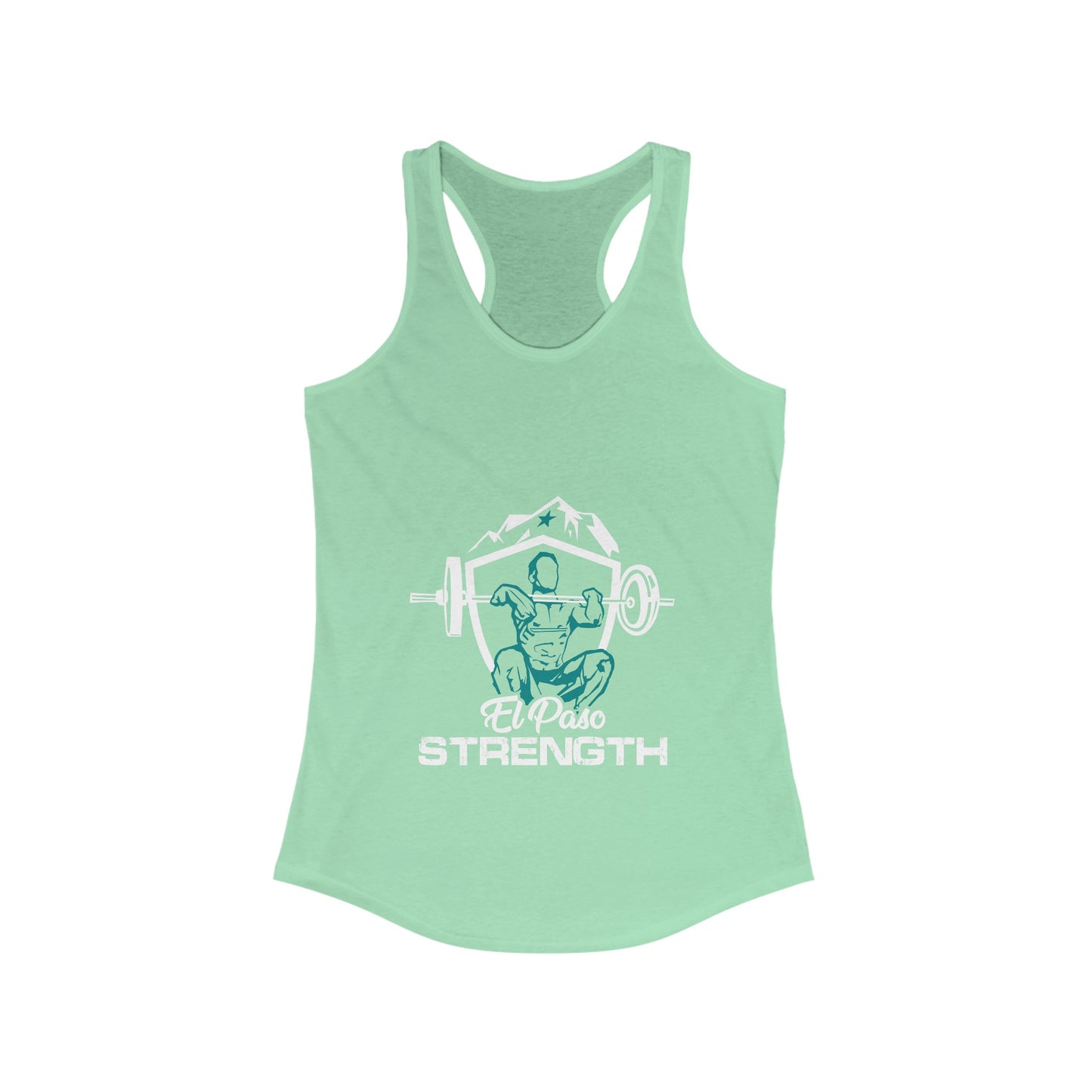 White Shield  Green Lifter Green Star Women's Ideal Racerback Tank