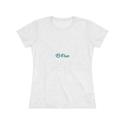 El Paso Green Strength White Women's Triblend Tee