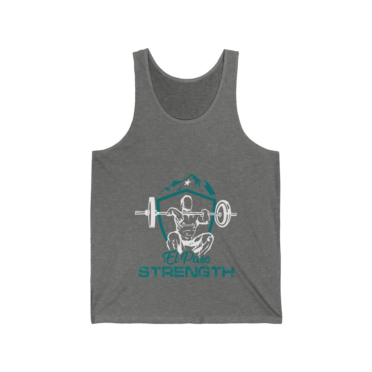 Green Shield  White Lifter White Star Unisex Jersey Tank