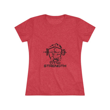 El Paso Strength Shiel All Black Women's Triblend Tee