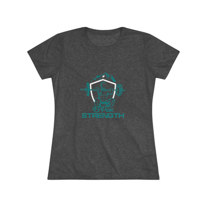 Green El Paso Strength White Shield White Star Women's Triblend Tee