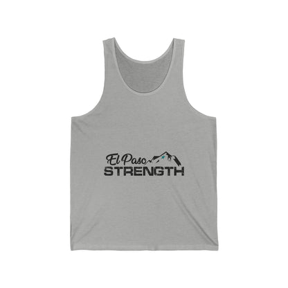 Black El Paso Strength Green Star Unisex Jersey Tank