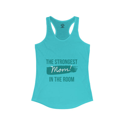 Strongest mom Women's Ideal Racerback Tank