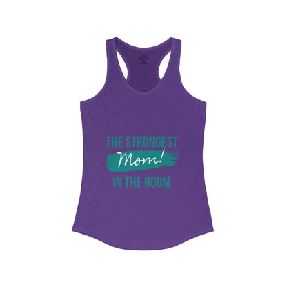 Strongest mom Women's Ideal Racerback Tank