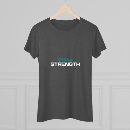 El Paso Green Strength White Women's Triblend Tee