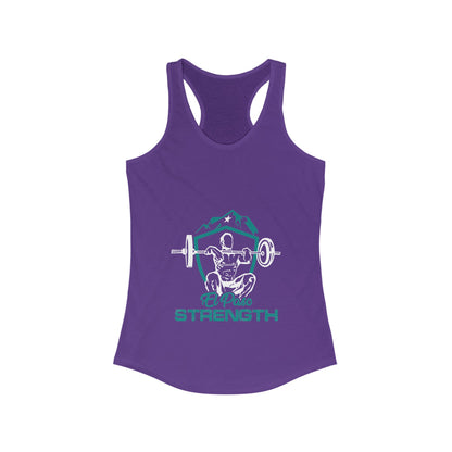 Green Shield  White Lifter White Star Women's Ideal Racerback Tank