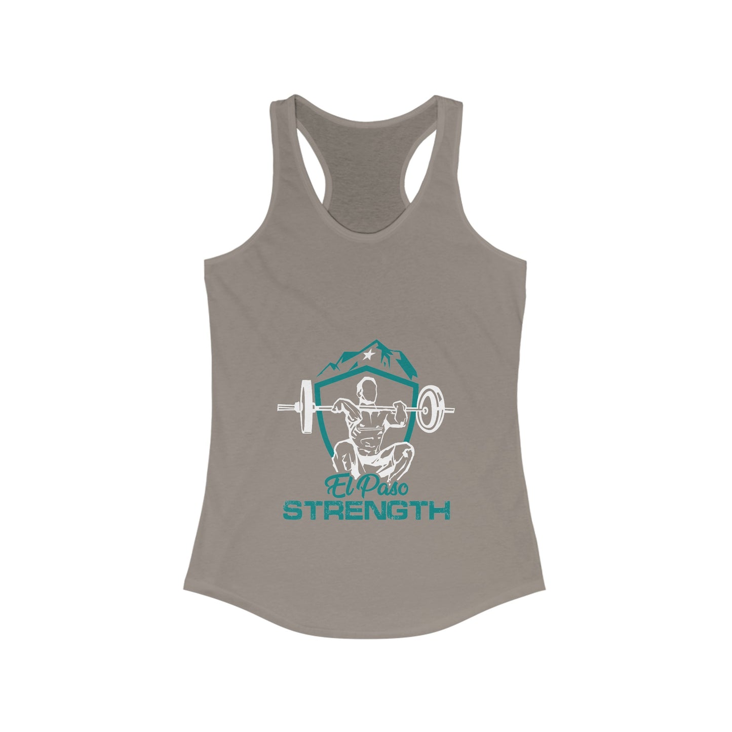 Green Shield  White Lifter White Star Women's Ideal Racerback Tank