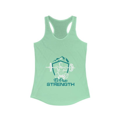 Green Shield  White Lifter White Star Women's Ideal Racerback Tank