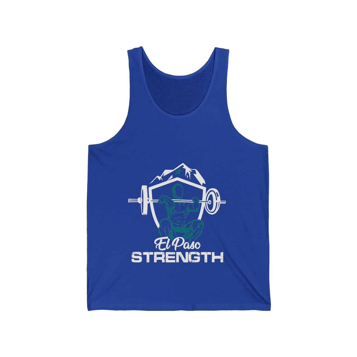 White Shield  Green Lifter Green Star Unisex Jersey Tank