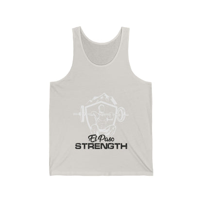 White Shield Black El Paso Strength Unisex Jersey Tank