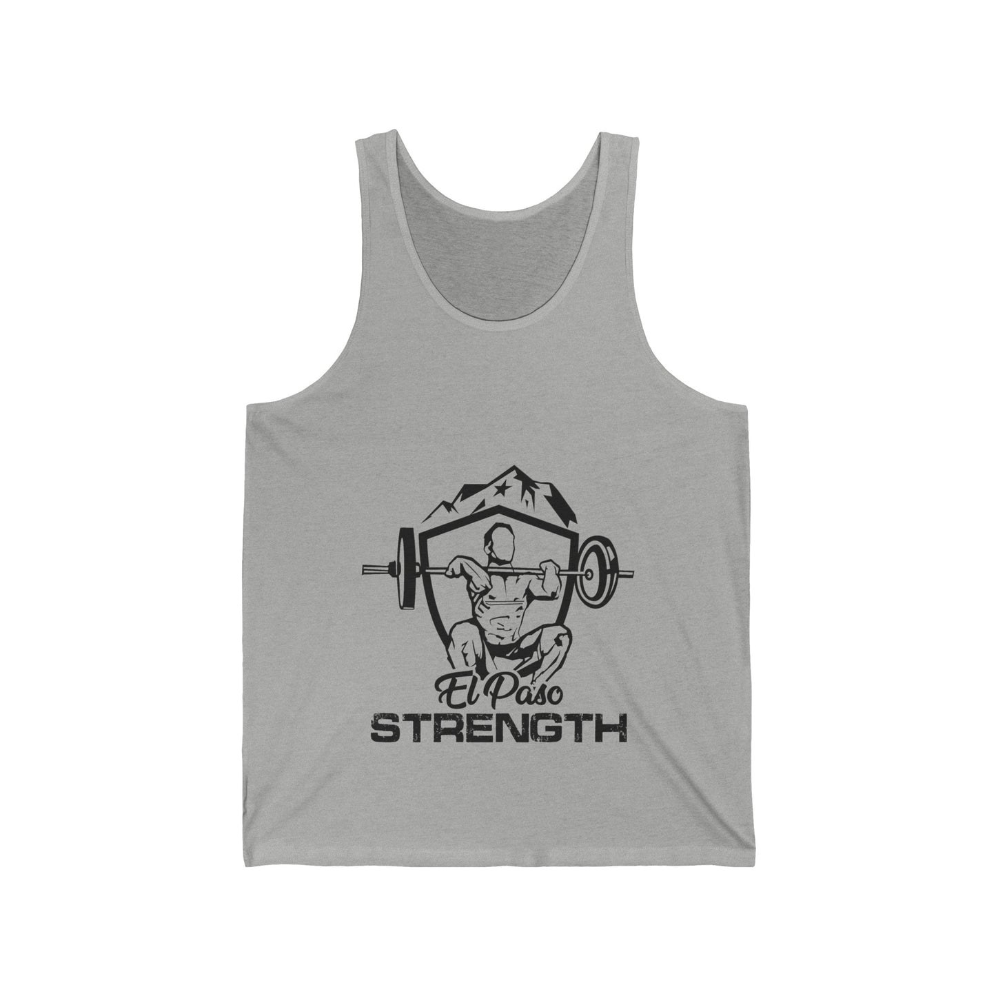 El Paso Strength Shield All Black Unisex Jersey Tank