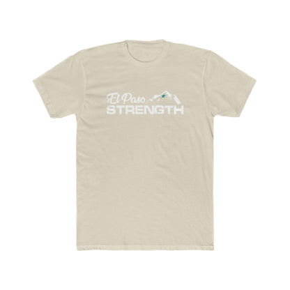 Green Star White El Paso Strength Men's Cotton Crew Tee