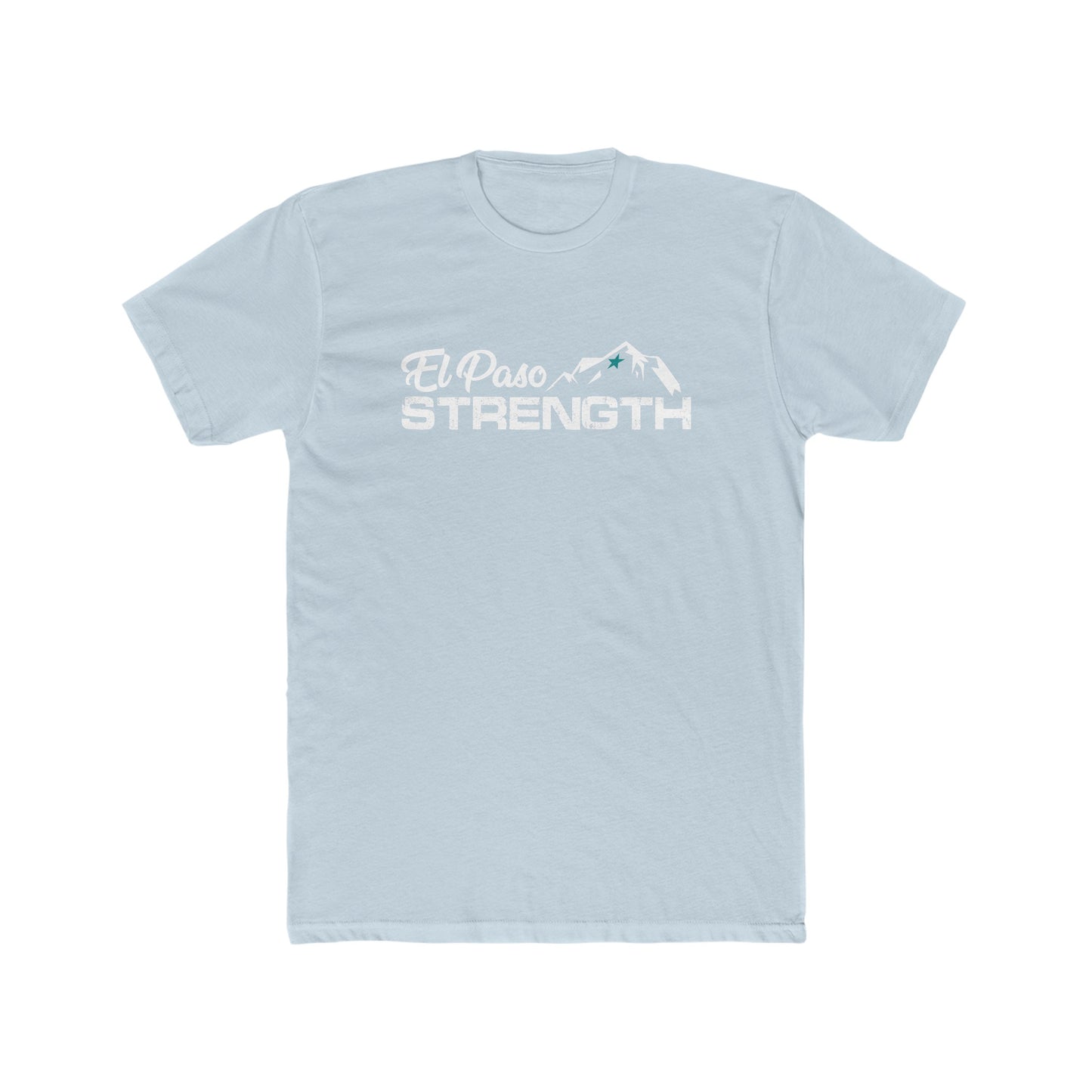 Green Star White El Paso Strength Men's Cotton Crew Tee