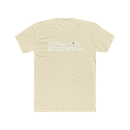 Green Star White El Paso Strength Men's Cotton Crew Tee