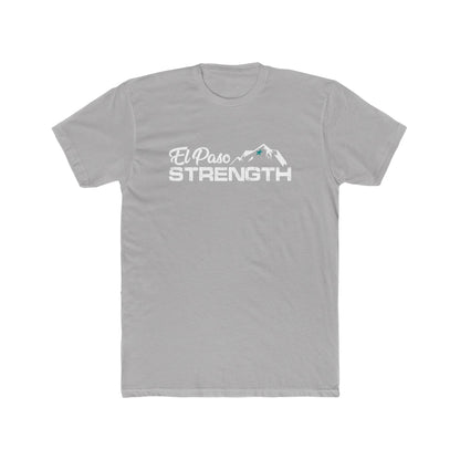 Green Star White El Paso Strength Men's Cotton Crew Tee