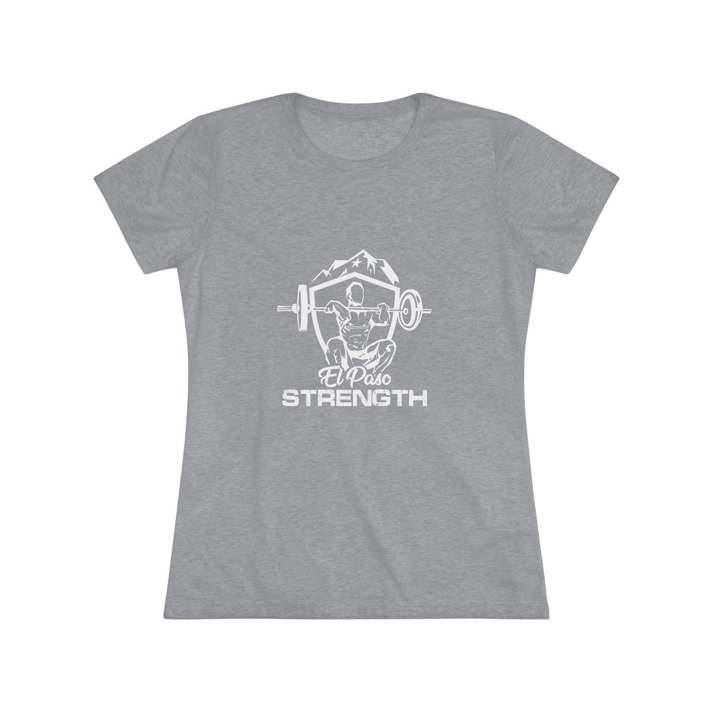 El Paso Strength Shield all White Women's Triblend Tee