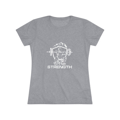 El Paso Strength Shield all White Women's Triblend Tee