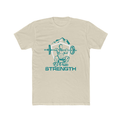 White Shield White Star All Green El Paso Strength Men's Cotton Crew Tee