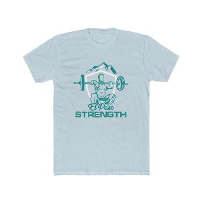 White Shield White Star All Green El Paso Strength Men's Cotton Crew Tee