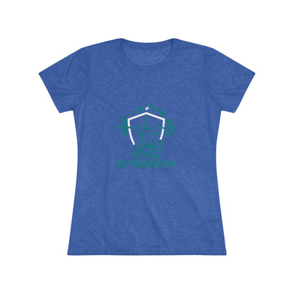 Green El Paso Strength White Shield White Star Women's Triblend Tee