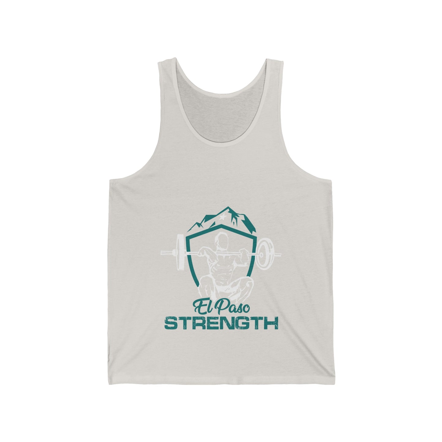 Green Shield  White Lifter White Star Unisex Jersey Tank