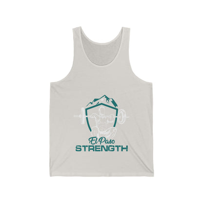 Green Shield  White Lifter White Star Unisex Jersey Tank