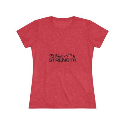 Black El Paso Strength Green Star Women's Triblend Tee