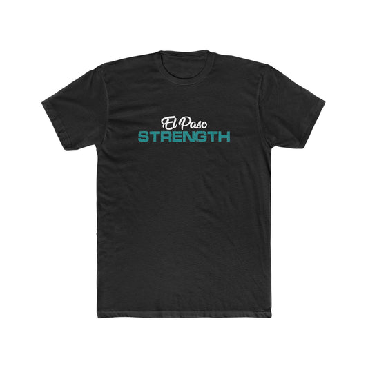 White El Paso Green Strength Men's Cotton Crew Tee