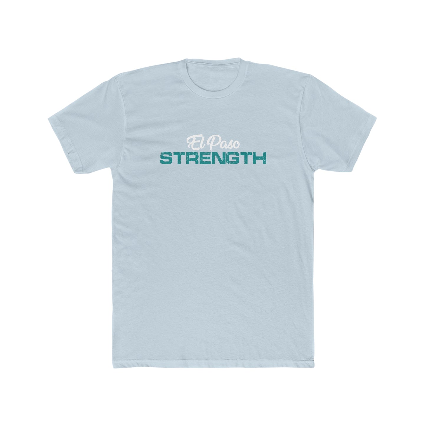 White El Paso Green Strength Men's Cotton Crew Tee