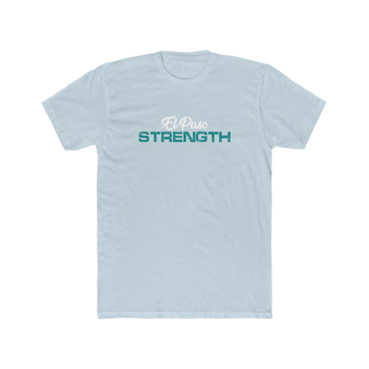 White El Paso Green Strength Men's Cotton Crew Tee