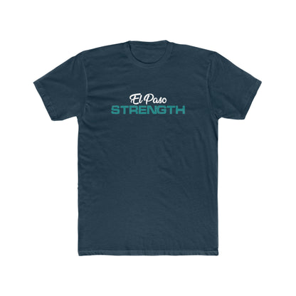 White El Paso Green Strength Men's Cotton Crew Tee