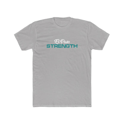 White El Paso Green Strength Men's Cotton Crew Tee