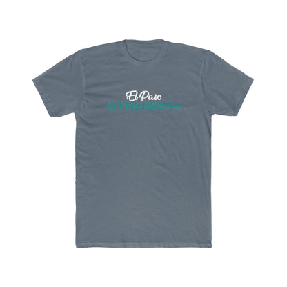 White El Paso Green Strength Men's Cotton Crew Tee