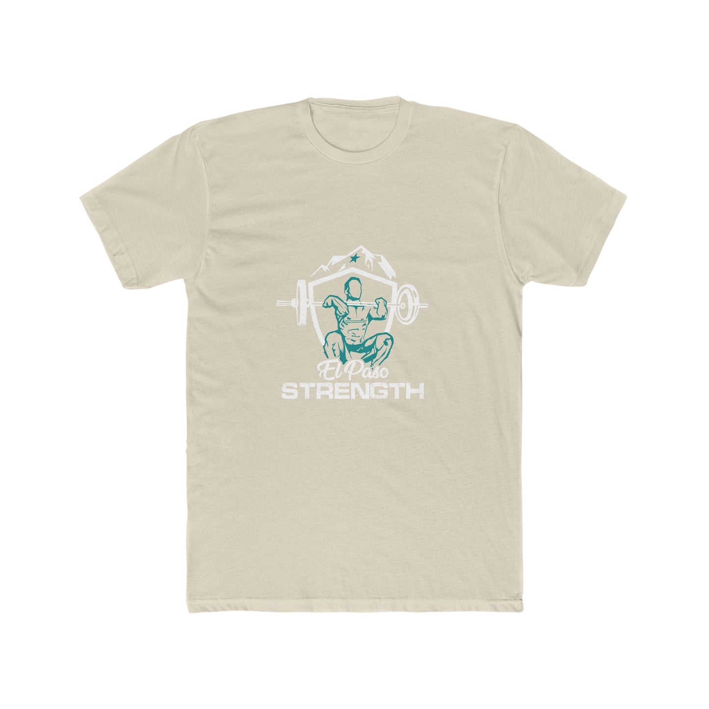 White Shield White El Paso Strength Men's Cotton Crew Tee