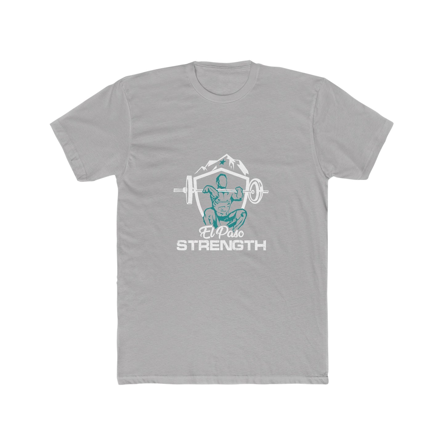 White Shield White El Paso Strength Men's Cotton Crew Tee