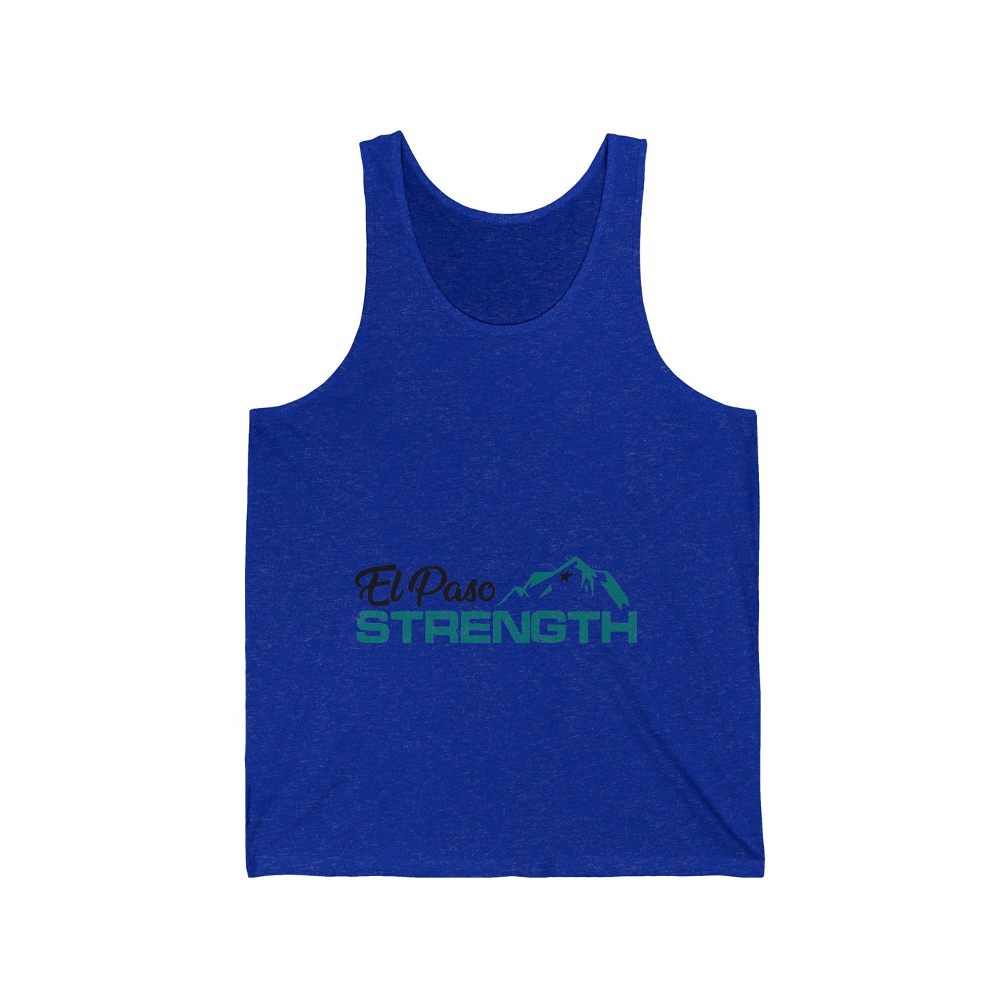 El Paso Black Green Strength Black Star Unisex Jersey Tank