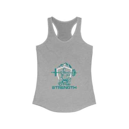 Green El Paso Strength White Shield White Star Women's Ideal Racerback Tank