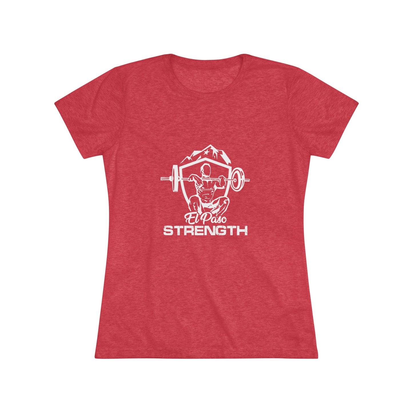 El Paso Strength Shield all White Women's Triblend Tee