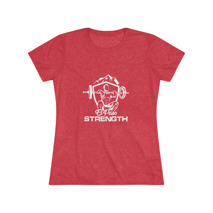 El Paso Strength Shield all White Women's Triblend Tee