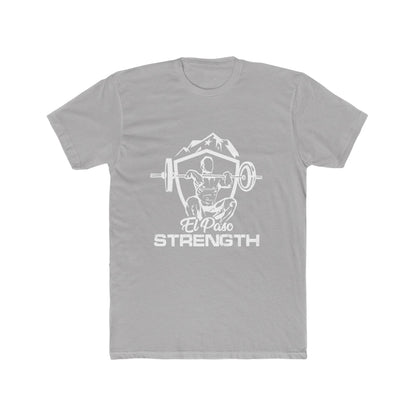 Shield All White El Paso Strength Men's Cotton Crew Tee