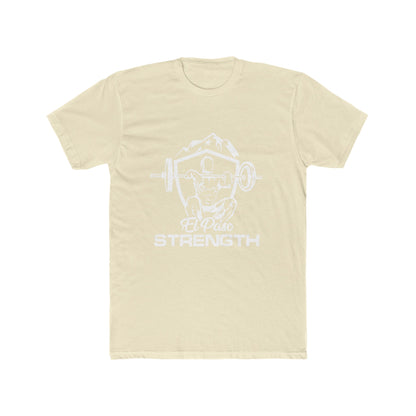 Shield All White El Paso Strength Men's Cotton Crew Tee