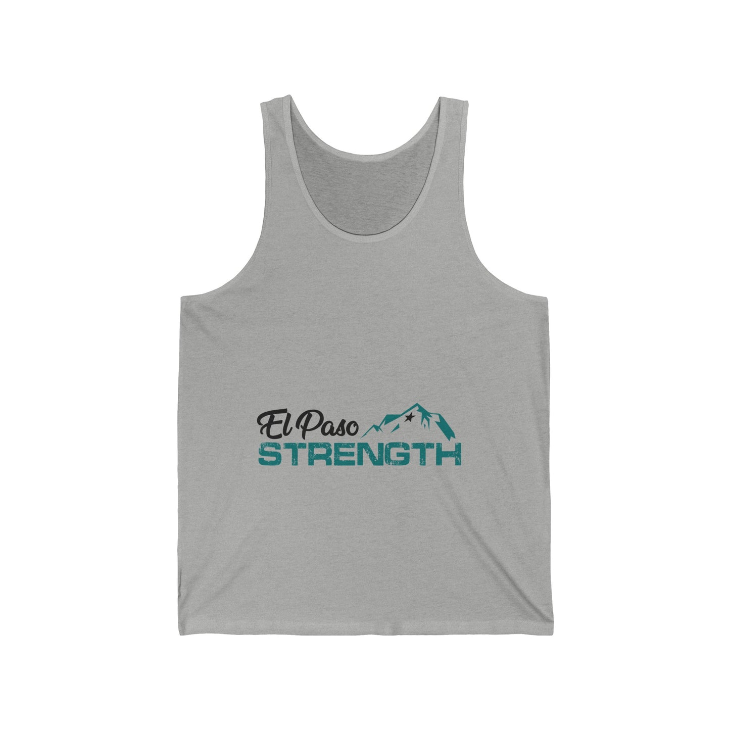 El Paso Black Green Strength Black Star Unisex Jersey Tank