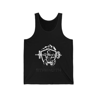 White Shield Black El Paso Strength Unisex Jersey Tank