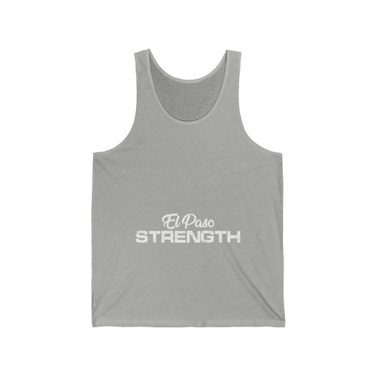 El Paso Strength All White Unisex Jersey Tank