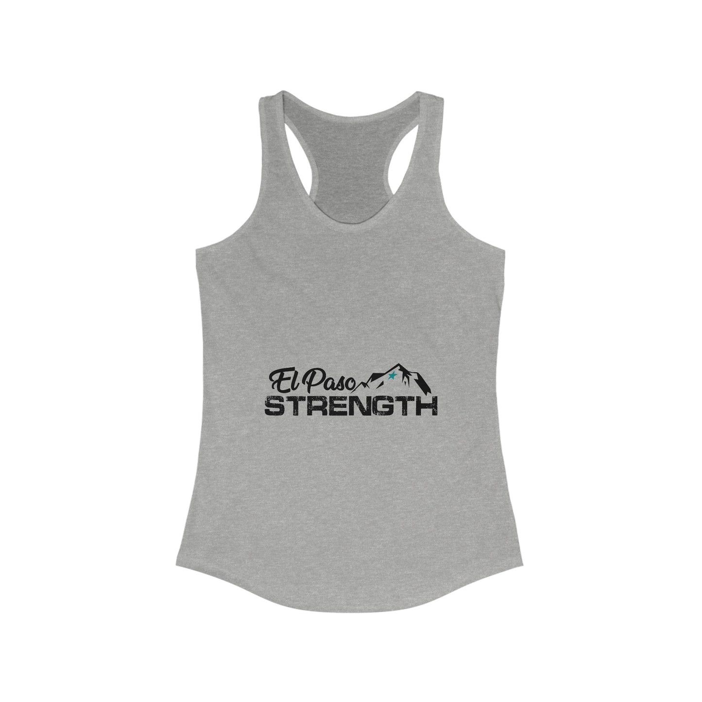 Black El Paso Strength Green Star Women's Ideal Racerback Tank