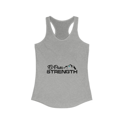 Black El Paso Strength Green Star Women's Ideal Racerback Tank