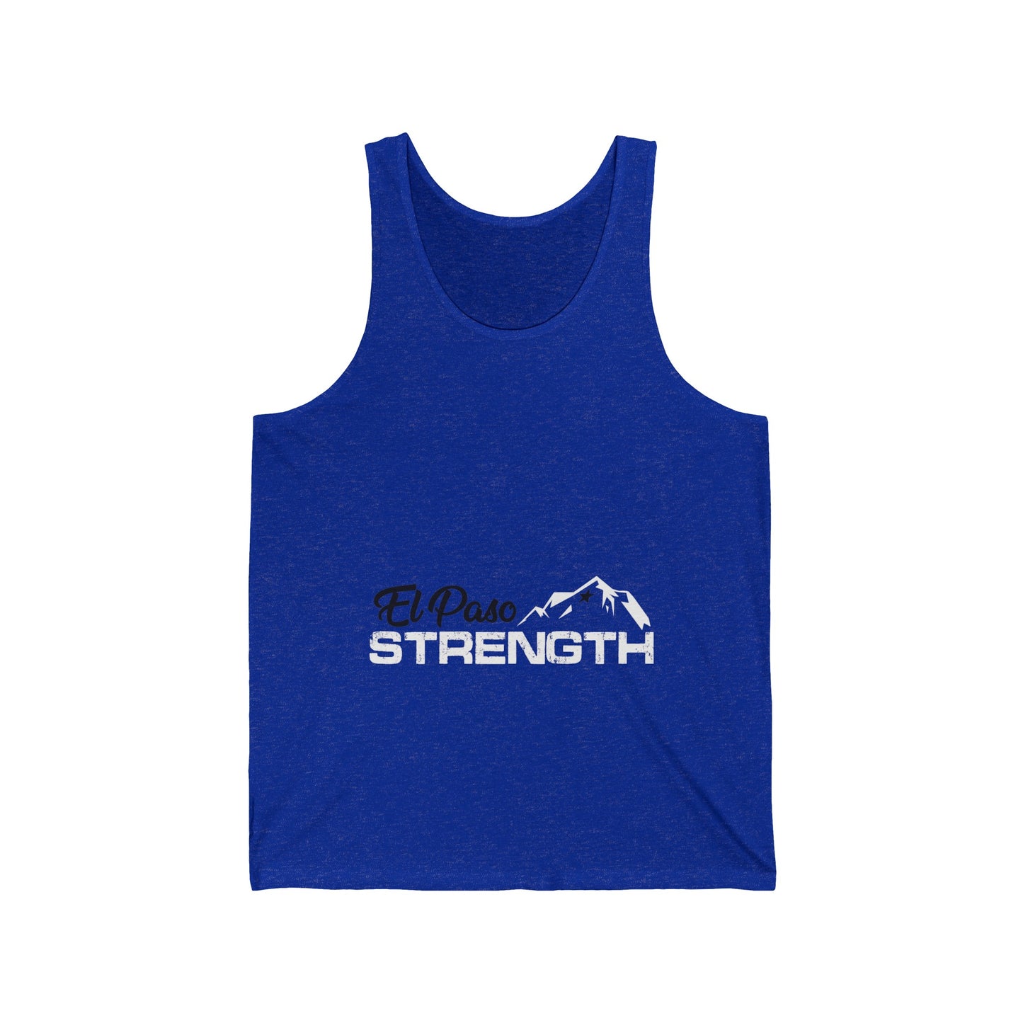 El Paso Black Strength White Unisex Jersey Tank