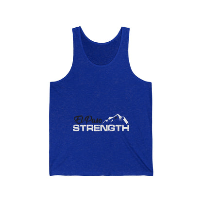 El Paso Black Strength White Unisex Jersey Tank