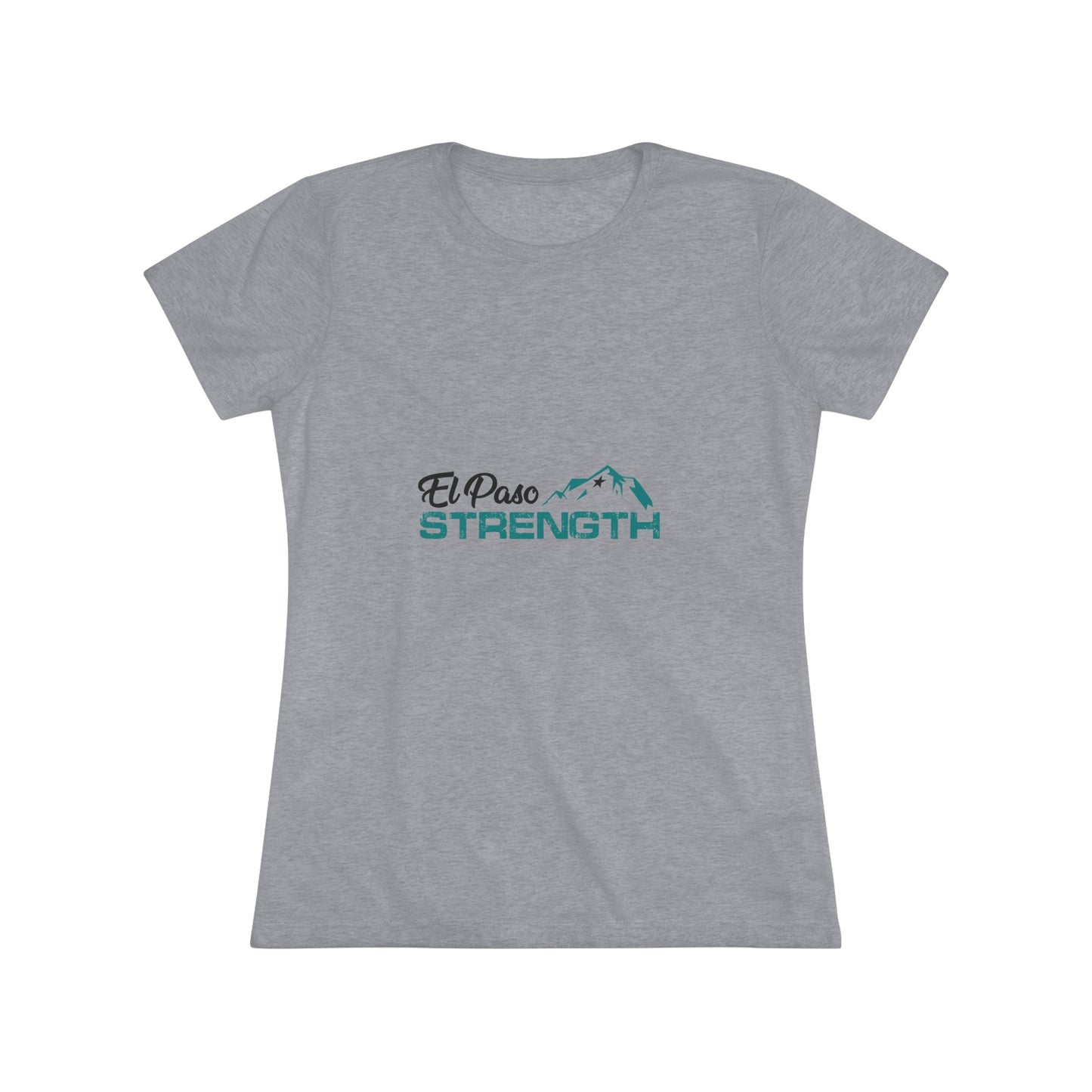 El Paso Black Green Strength Black Star Women's Triblend Tee